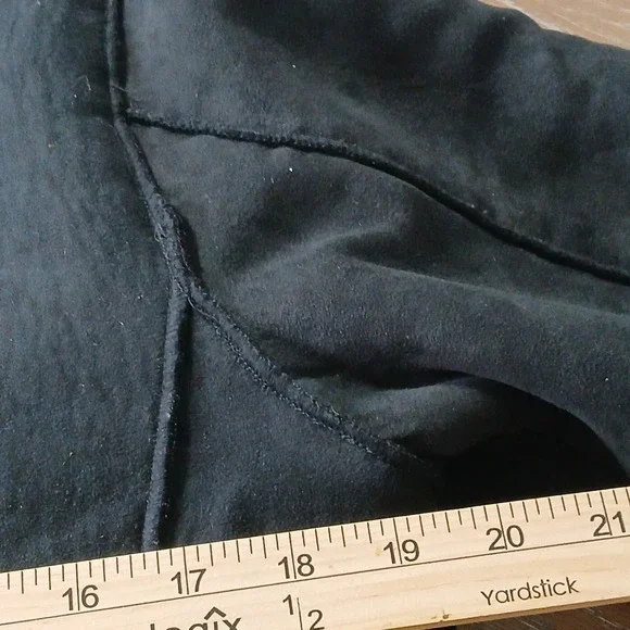 (Relativity) Ladies Jacket Sz M Black Suade Embroidered Flowers Sherpa Lining - Picture 13 of 16